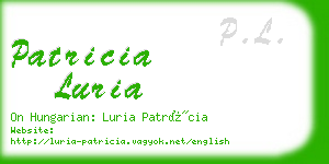 patricia luria business card